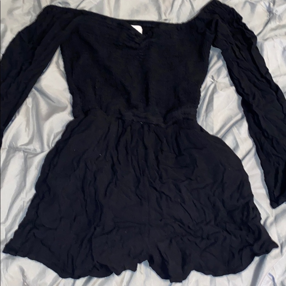 Black off the shoulder romper
